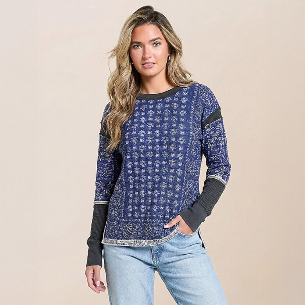 We The Free Stevie Layering Top - Blue - XS - New